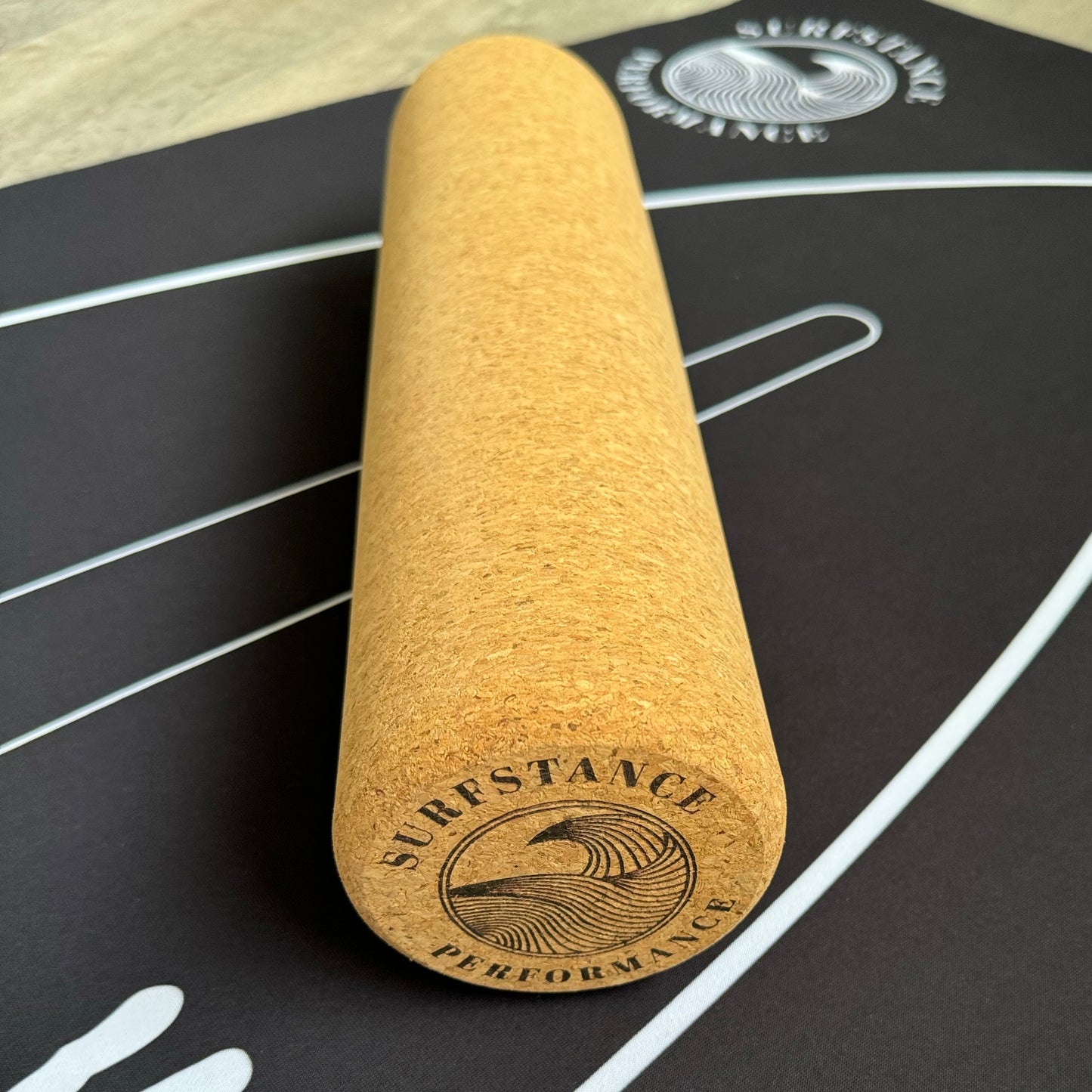 Surf Yoga Pop-Up Mat & Cork Roller Combo