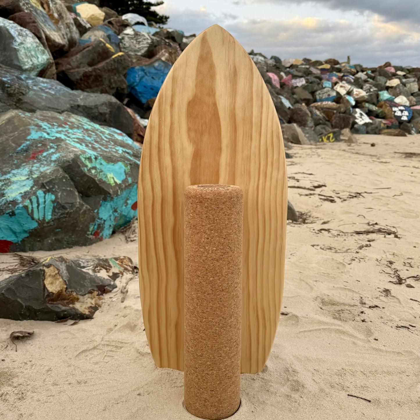 Balance Board with Cork Roller